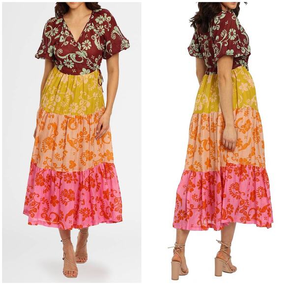 Alémais Luis Wrap Midi Dress - Picture 1 of 9